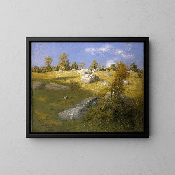 Hochlandweide - Julian Alden Weir — gerahmtes Bild an der Wand