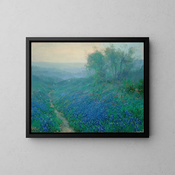 Bluets all'alba nel nord di San Antonio - Julian Onderdonk — quadro incorniciato alla parete