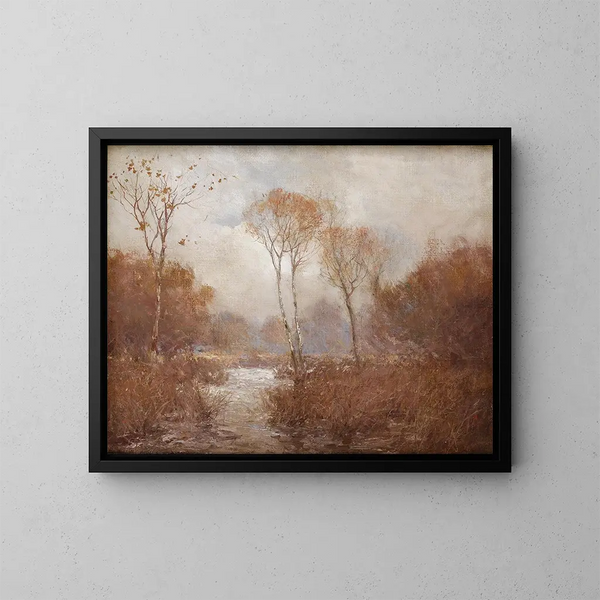 Landschaft im Oktober - Julian Onderdonk — gerahmtes Bild an der Wand