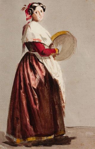 Julie Wilhelmine HagenSchwarz - Italian Woman with a Tambourine.webp