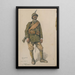 Portrait eines Militärs der Kolonialarmee - Julien Le Blant — gerahmtes Bild an der Wand