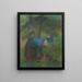 Zwei Bäuerinnen im Obstgarten - Julio González Pola — gerahmtes Bild an der Wand