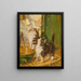 La curiosité et le papillon - Julius Adam l'Ancien — framed artwork on a wall