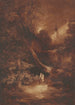 Landschaft bei Mondschein mit einem Mönch, der in der Nähe eines Palastes geht - Julius Albert Elsasser — Ansicht des Kunstwerks