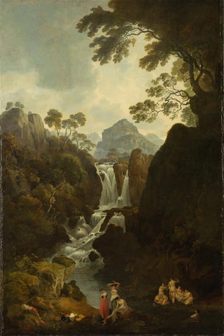 Julius Caesar Ibbetson - A Waterfall with Bathers.webp