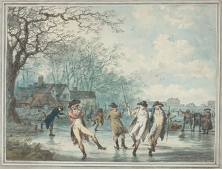 Julius Caesar Ibbetson - Skaters on the Serpentine in Hyde Park.webp
