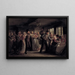a rural dance in the Hedebo district, Zealand - Julius Exner — framed artwork on a wall