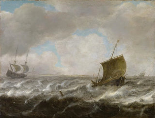 Julius Porcellis - Rough Sea with Ships.webp