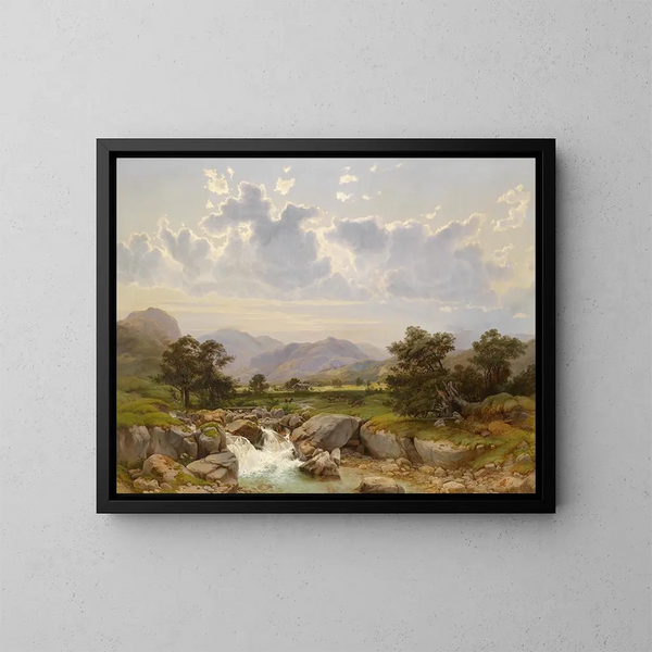 Paesaggio vicino ad Abtenau - Julius Rose — quadro incorniciato alla parete