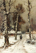 Rückkehr nach Hause durch einen winterlichen Wald - Julius Sergius Klever — Ansicht des Kunstwerks