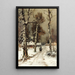 Rückkehr nach Hause durch einen winterlichen Wald - Julius Sergius Klever — gerahmtes Bild an der Wand