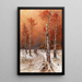 Winterliche Atmosphäre mit Raben - Julius Sergius Klever — gerahmtes Bild an der Wand
