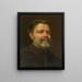 Selbstporträt - Julius Siegfried Uetz — gerahmtes Bild an der Wand