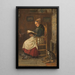 Alte Dame im Wohnzimmer - Julius Simmonds — gerahmtes Bild an der Wand