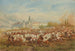 Honor Guard Cavalry Painting of Kraków accompanying the emperor during his walk through the meadows of Bonia - Juliusz Kossak — artwork view