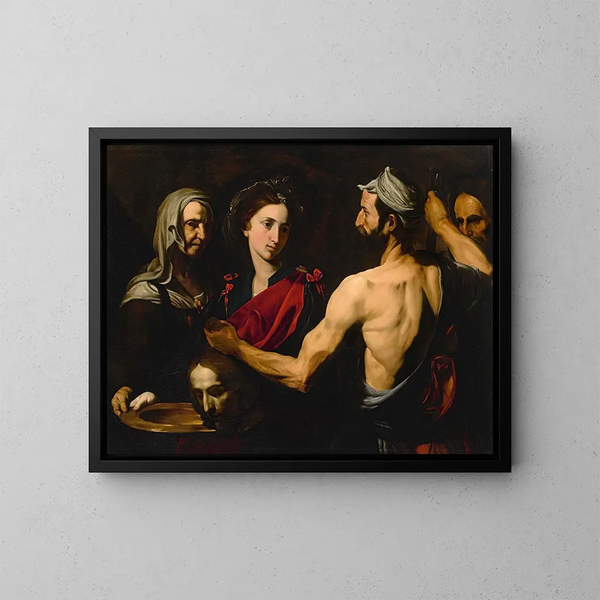 di Salomé con la testa di San Giovanni Battista - Jusepe de Ribera — quadro incorniciato alla parete