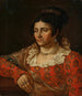 Portrait von Amelia Karolina Teleman, Ehefrau des Künstlers - Józef Hilary Gowacki — Ansicht des Kunstwerks
