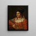 Portrait von Amelia Karolina Teleman, Ehefrau des Künstlers - Józef Hilary Gowacki — gerahmtes Bild an der Wand