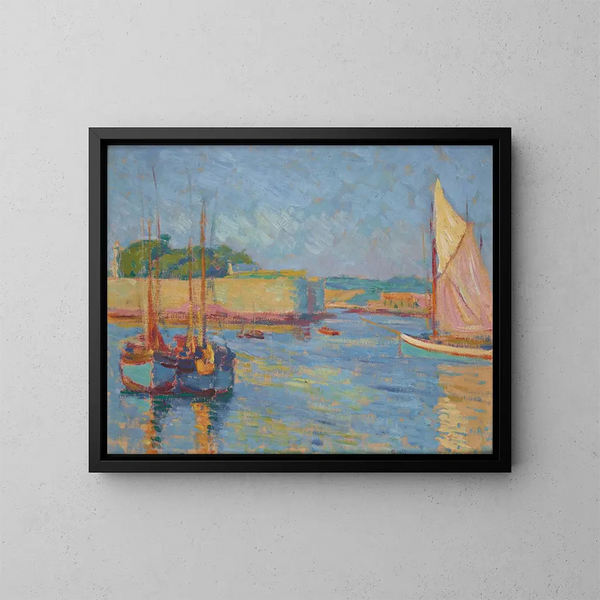 Porto di Concarneau - Józef Pankiewicz — quadro incorniciato alla parete