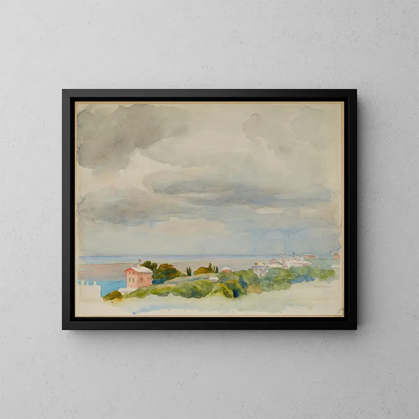 Riviera italiana - Józef Pankiewicz — quadro incorniciato alla parete