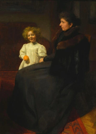Jzef Pankiewicz - Portrait of Mrs Oderfeld with her daughter Lady with a child Portrait of Mrs O.webp