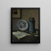 Stillleben mit Keramik Stillleben mit blauer Vase - Józef Pankiewicz — gerahmtes Bild an der Wand