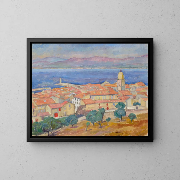 Vista di Saint-Tropez - Józef Pankiewicz — quadro incorniciato alla parete