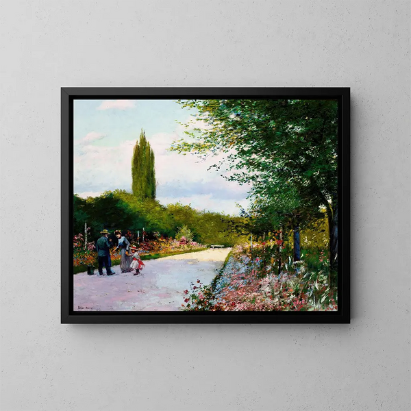 Nel giardino - Józef Rapacki — quadro incorniciato alla parete