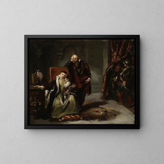 Jzef Simmler - Catherine Jagiellon with her son Sigismund imprisoned in the Gripshom Castle.webp
