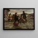 Alla porta di una taverna – Józef Unierzyski — quadro incorniciato alla parete
