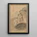 Landschaft mit Wasserfall - Kameda Bôsai — gerahmtes Bild an der Wand