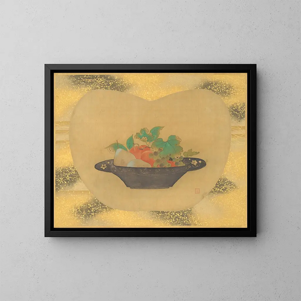 Obstschale - Kanō Tsunenobu — gerahmtes Bild an der Wand