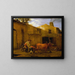 Un maniscalco che calza un bue - Karel Dujardin — quadro incorniciato alla parete