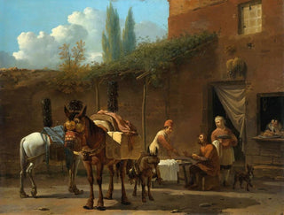Karel Dujardin - Muleteers at an Inn.webp