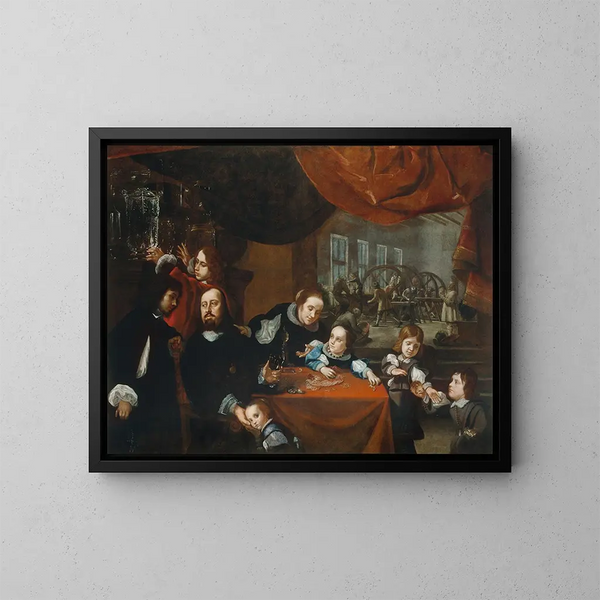 Die Familie des Edelsteinsetzers Dionysius Miseroni - Karel Škréta — gerahmtes Bild an der Wand