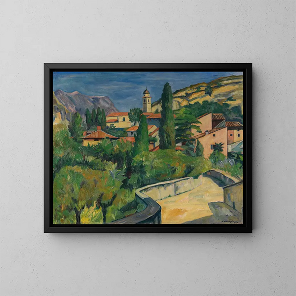 Torbole - Karl Friedrich Lessing — gerahmtes Bild an der Wand