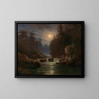 Karl Christian Sparmann - Mondscheinlandschaft Motiv aus dem Langhermsdorfer Grunde in der Schsischen Schweiz.webp