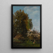 eines sitzenden Figuren unter einem Kirschbaum - Karl Daubigny — gerahmtes Bild an der Wand