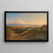 Weites Landschaft des Tibers mit Blick auf Rom - Karl Haase — gerahmtes Bild an der Wand