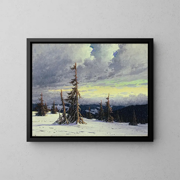 Winter - Karl Hauptmann — gerahmtes Bild an der Wand