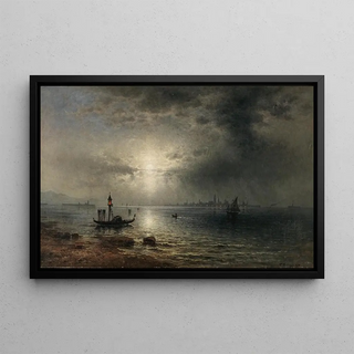 Karl Heilmayer - Vollmond ber der Lagune von Venedig.webp