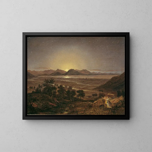 Marathon unter dem Mondlicht - Karl Joseph Aloys Agricola — gerahmtes Bild an der Wand