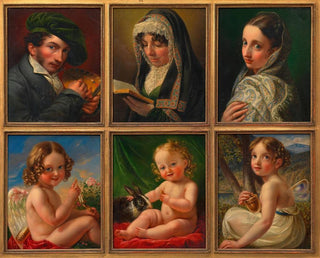 Karl Joseph Aloys Agricola - Selbstbildnis Tableau von sechs Bildnissen der Familie Agricola.webp