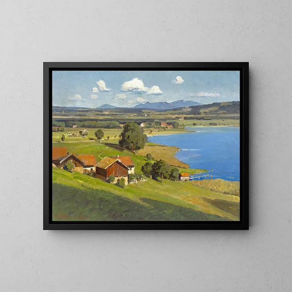 Au bord de l'Ammersee - Karl Kaltenmoser — framed artwork on a wall