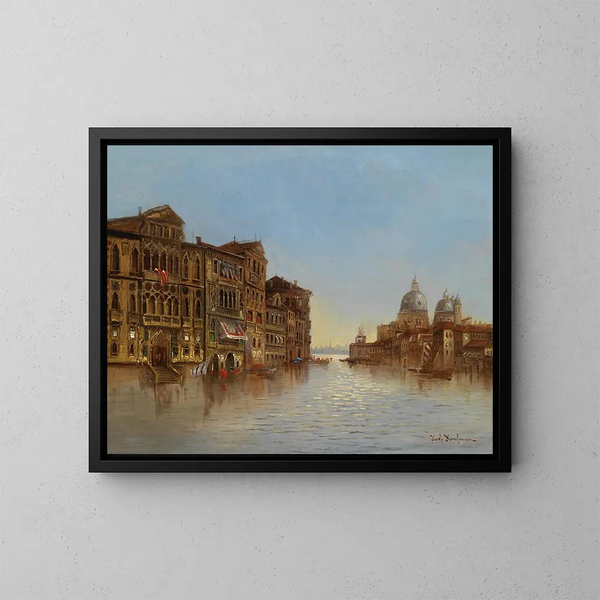 Venedig mit Santa Maria della Salute - Karl Kaufmann — gerahmtes Bild an der Wand