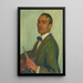 Autoportrait avec pinceau et palette - Karl Krebs — quadro incorniciato alla parete
