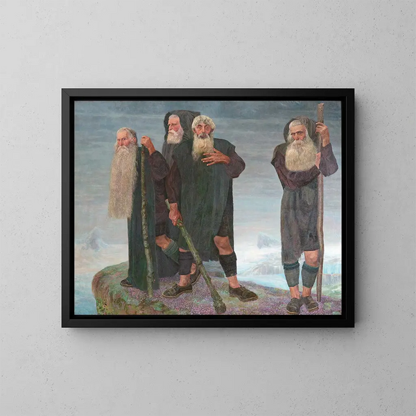 Les hommes de glace - Karl Mediz — gerahmtes Bild an der Wand