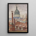 Above the rooftops of Södermalm Stockholm - Karl Nordström — framed artwork on a wall
