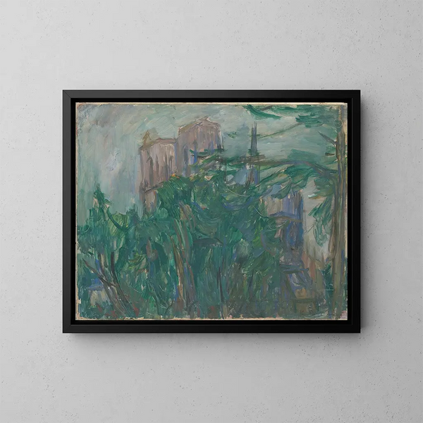 Bewegung von Paris Notre-Dame - Karl Prsimgi — gerahmtes Bild an der Wand