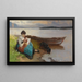Mother with Child by the Lake - Karl Raupp — framed artwork on a wall
